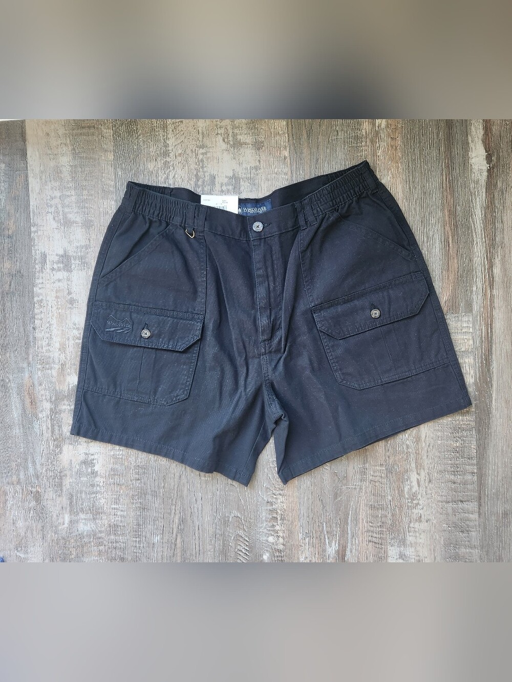 Wind River Mens 100% Cotton Navy Side Elastic Hiker Shorts Size 38 NWT Normcore